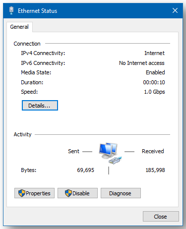 monitor arduino ethernet status